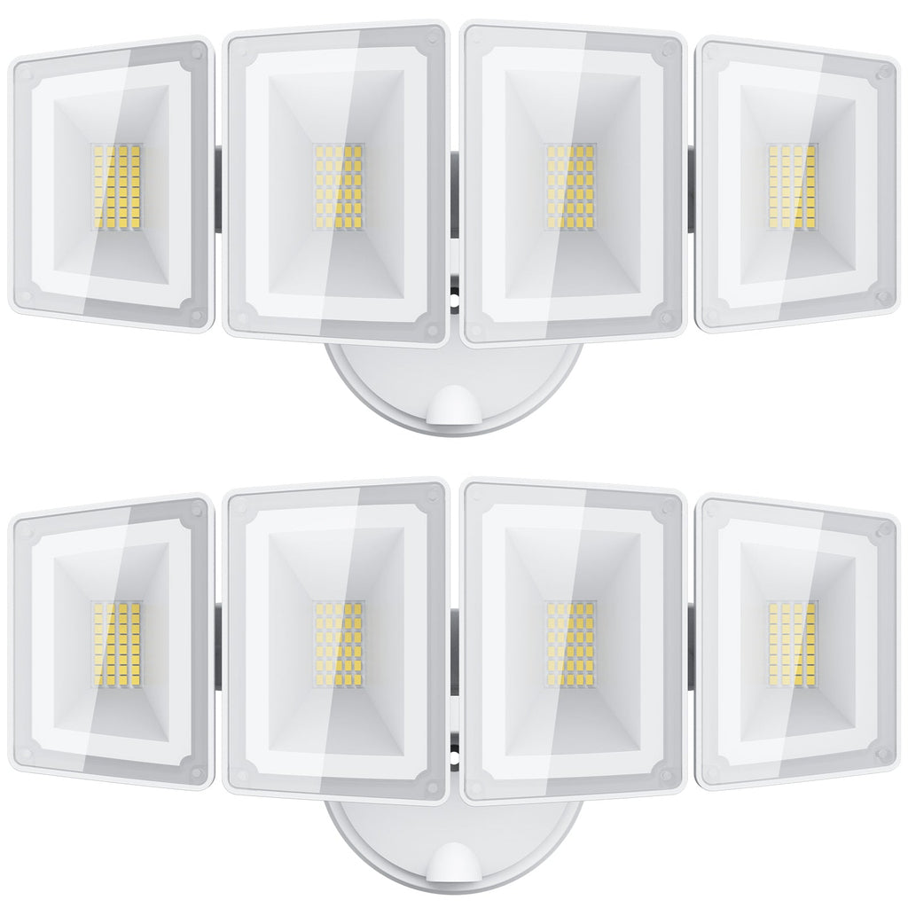 USTELLAR 100W Switch Controlled White Security Light 2-Pack