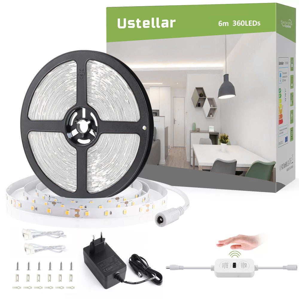 Ustellar Wholesale 6M 6000K Hand Wave Strip Lights with Dimmer – Ustellar  Tech B2B