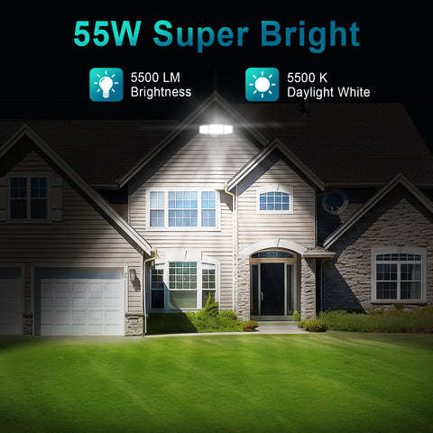 USTELLAR 55W Plug-in Security Lights 2-Pack