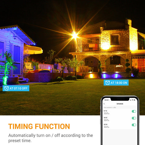 MustWin 3 Pack 20W RGBCW Bluetooth Mesh Smart Spike Lights