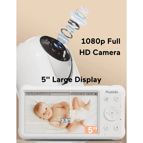 MustWin 1080P Video Baby Monitor