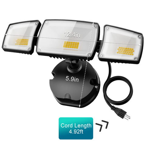 USTELLAR 55W Plug-in Security Lights 2-Pack