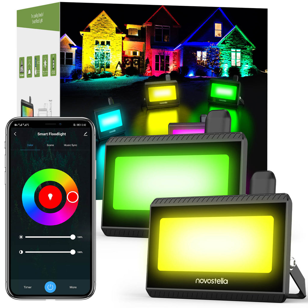 Novostella Bloom 2nd Gen 20W RGBCW Smart Flood Lights