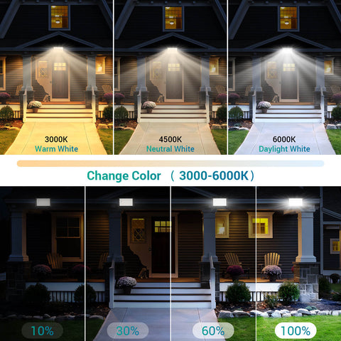 Solar Flood Lights Waterproof with Remote Control