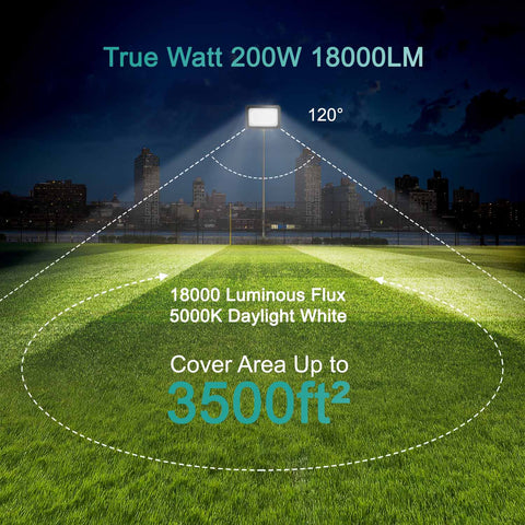 Ustellar 200W LED Flood Lights 2-Pack