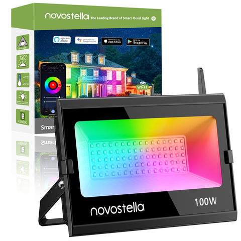Novostella Blaze 1 Pack 100W RGB Wi-Fi Smart Flood Lights (UK)