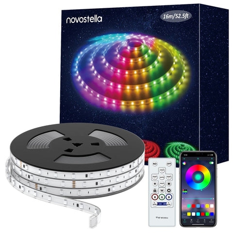 Novostella 16M RGBIC Rainbow Color Outdoor Bluetooth LED Rope Light (EU)