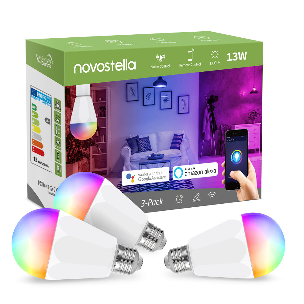 Novostella 3 Pack 13W 1300lm RGBCW Smart Bulb (US) -- FREE SHIPPING