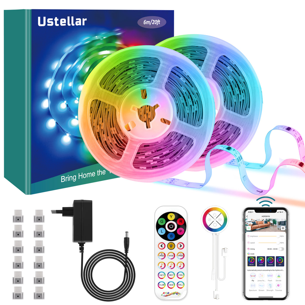 Ustellar 12M RGBIC Dream Color Wi-Fi Smart Strip Lights (EU)