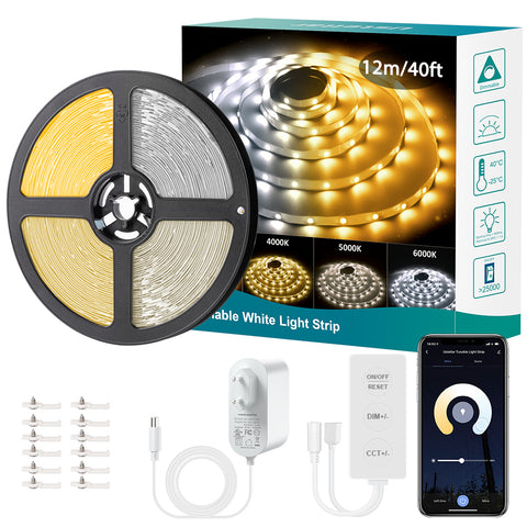 Ustellar 12M 3000K-6000K Tunable White Wi-Fi Smart Strip Lights (EU)