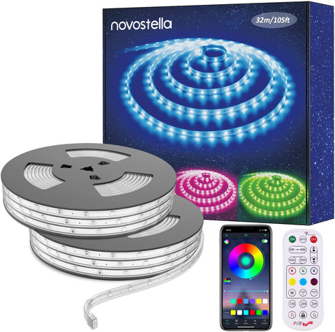 Novostella 32M RGB Outdoor Bluetooth LED Rope Light (UK)--Free Shipping