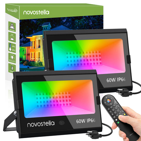 Novostella 2 Pack 60W Remote Control RGB Flood Light (US) -- FREE SHIPPING