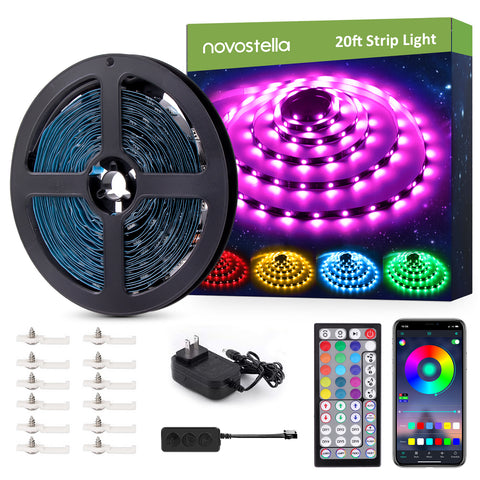 Novostella 6M RGB Strip Lights RF Remote + Bluetooth (US)--FREE SHIPPING
