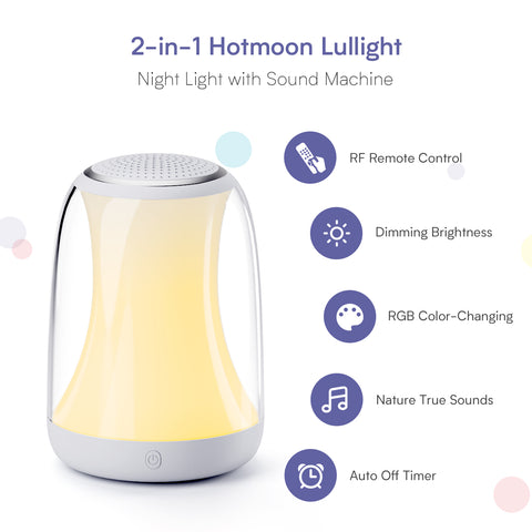 Hotmoon RGBW Baby Night Light White Noise Machine (US) -- FREE SHIPPING