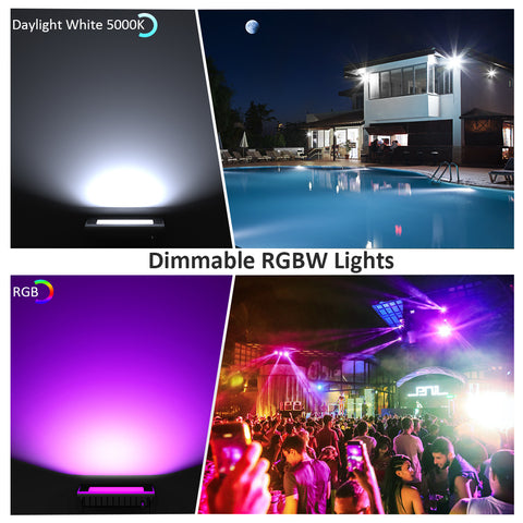 Novostella 2 Pack 60W RGBW Wi-Fi Smart Flood Lights（UK)