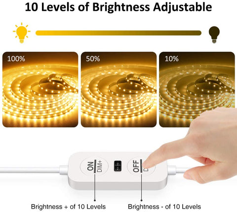 Ustellar 12M 3000K Hand Wave Under Cabinet Strip Lights (US)