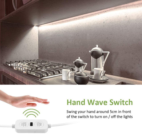 Ustellar 6M 6000K Hand Wave Under Cabinet Strip Lights (EU)