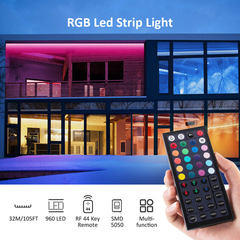 Novostella 32M RGB Strip Lights--44 Key RF Remote Control (EU)