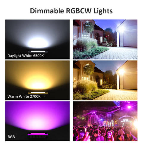 Novostella 2 Pack 20W RGBCW Wi-Fi Smart Flood Lights（UK)
