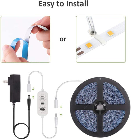 Ustellar 12M 6000K Hand Wave Under Cabinet Strip Lights (US)