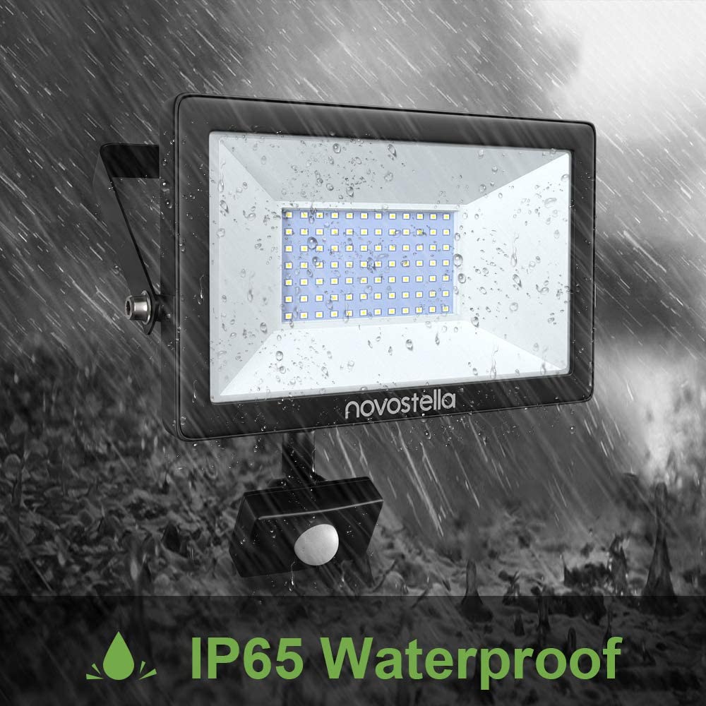Novostella 1 Pack 60W Motion Sensor Security Flood Light（EU)