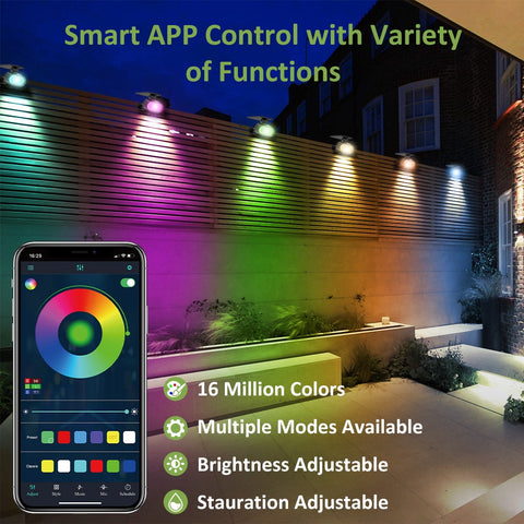 Novostella 2 Pack Solar Power Bluetooth RGB Spike Lights (EU)