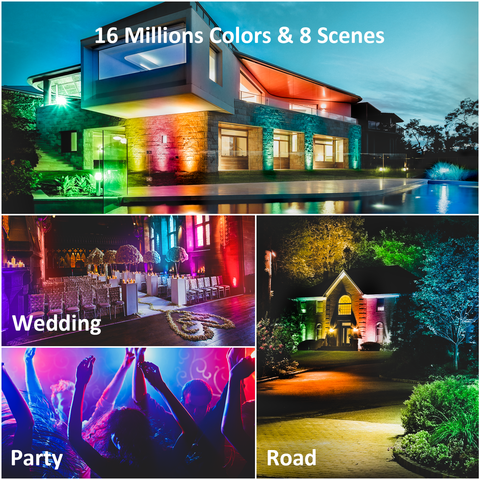 Novostella 2 Pack 25W RGB Bluetooth Mesh Smart Flood Lights (EU)