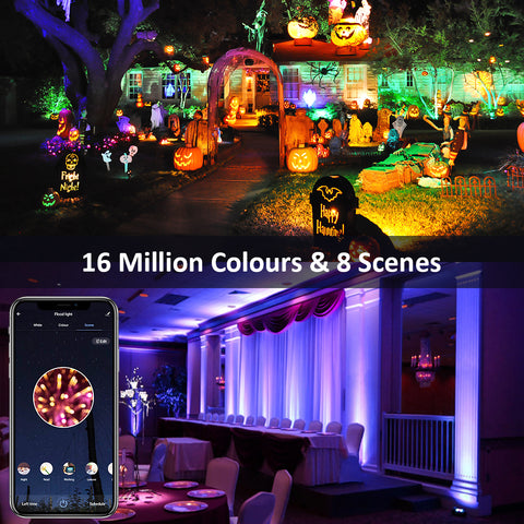 Novostella 2 Pack 20W RGBCW Wi-Fi Smart Flood Lights（UK)