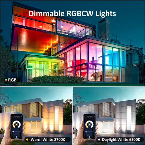 Novostella 4 Pack 25W RGBCW Bluetooth Mesh Smart Flood Lights (US) -- FREE SHIPPING