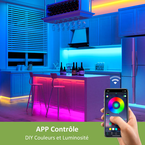 Novostella 6M RGB Strip Lights RF Remote + Bluetooth (US)--FREE SHIPPING