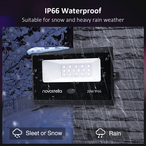 Novostella 2 Pack 20W Remote Control RGB Flood Light (US) -- FREE SHIPPING