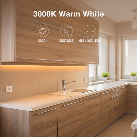 Novostella 6M Strip Lights with Dimmer-3000K Warm White (US)
