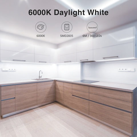 Novostella 6M Strip Lights with Dimmer-6000K Cool White (US)