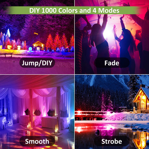 Novostella 1 Pack 100W Remote Control RGB Flood Light（UK)