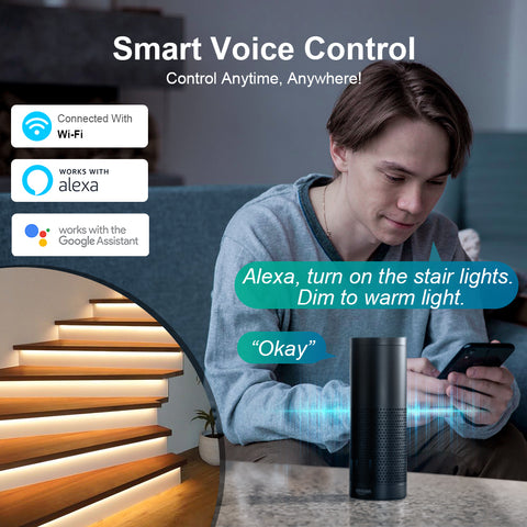 Ustellar 12M 3000K-6000K Tunable White Wi-Fi Smart Strip Lights (EU)