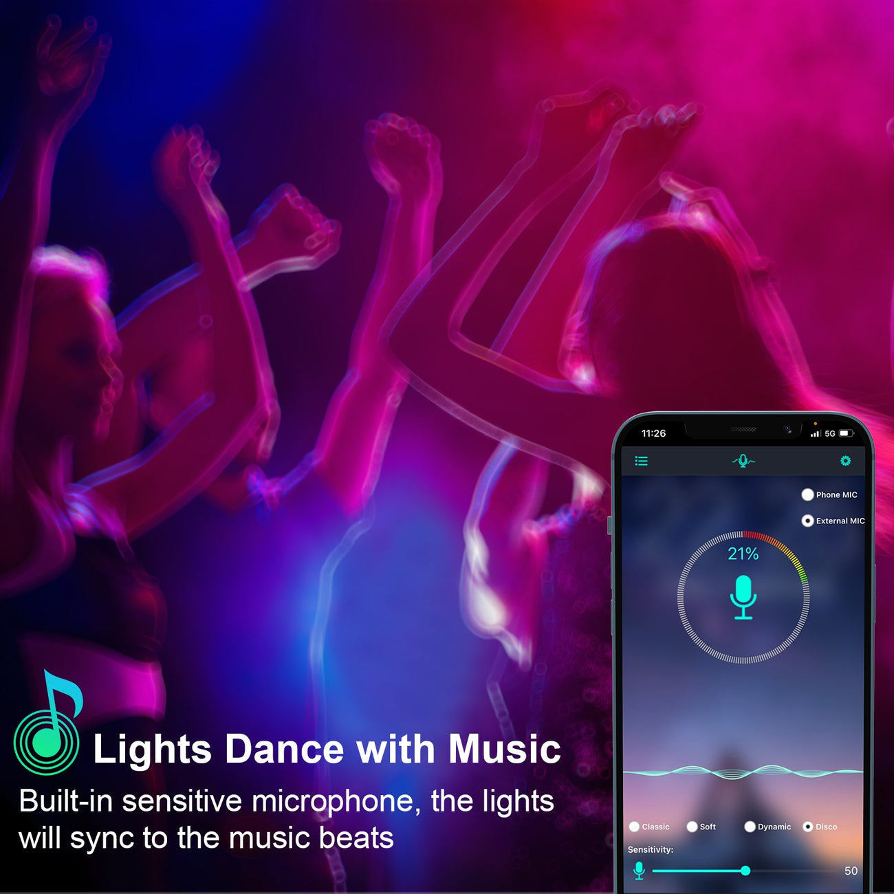 Ustellar 40M Bluetooth + IR Remote RGB Smart Strip Lights (US)