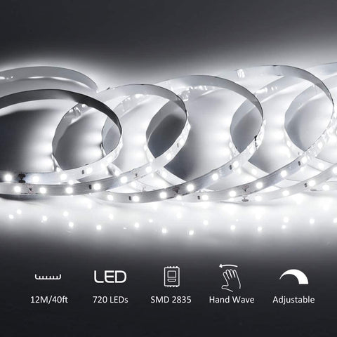 Ustellar 12M 6000K Hand Wave Under Cabinet Strip Lights (US)
