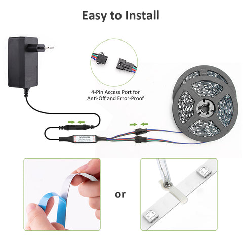 Novostella 16M RGB Strip Lights--44 Key RF Remote Control (EU)