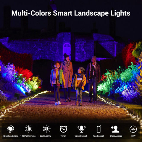 MustWin 3 Pack 20W RGBCW Bluetooth Mesh Smart Spike Lights (US) -- FREE SHIPPING