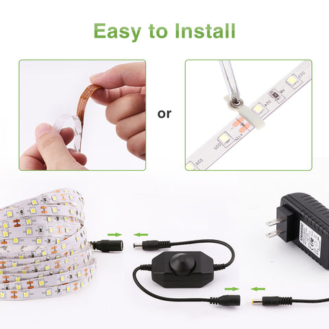 Novostella 6M Strip Lights with Dimmer-6000K Cool White (US)