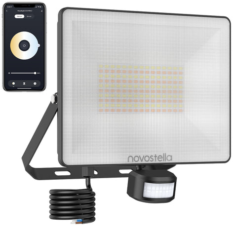 Novostella 1 Pack 60W Tunable White Wi-Fi Smart Motion Sensor Security Flood Light Graphene Material（EU)