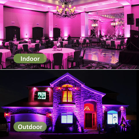 Novostella 2 Pack 25W Remote Control RGB Flood Light（UK)