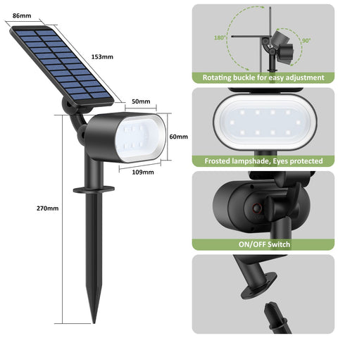 Novostella 2 Pack Solar Power Bluetooth RGB Spike Lights (EU)