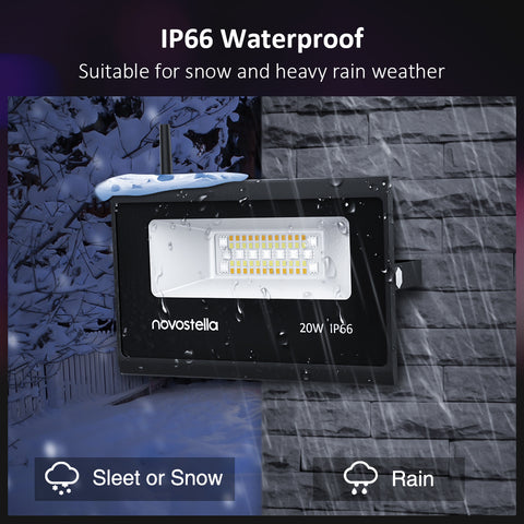 Novostella 2 Pack 20W RGBCW Wi-Fi Smart Flood Light (US) -- FREE SHIPPING
