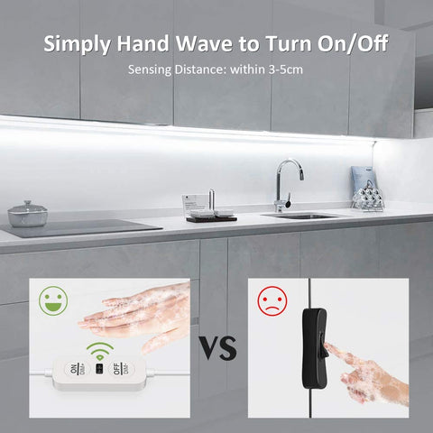 Ustellar 12M 6000K Hand Wave Under Cabinet Strip Lights (EU)