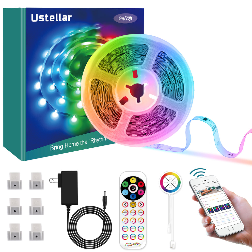 Ustellar 6M RGBIC Dream Color Wi-Fi Smart Strip Lights (US)