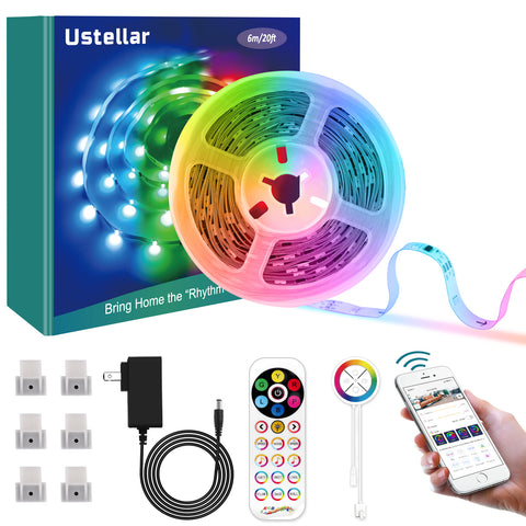 Ustellar 6M RGBIC Dream Color Wi-Fi Smart Strip Lights (US)