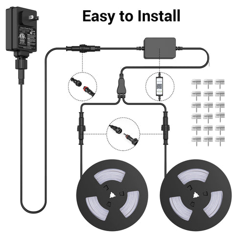Novostella 32M RGB Outdoor Bluetooth LED Rope Light (UK)--Free Shipping