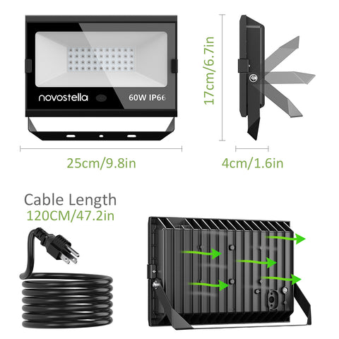 Novostella 2 Pack 60W Remote Control RGB Flood Light (US) -- FREE SHIPPING