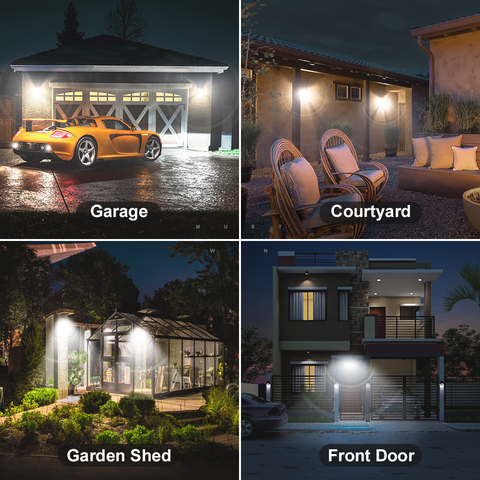 MustWin Solar Powered Three Head Motion Sensor Security Light (US)